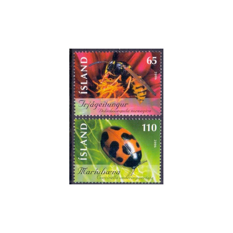 Island. 2006. Indsekter III. AFA nr. 1126-27 **       stemplet FDC