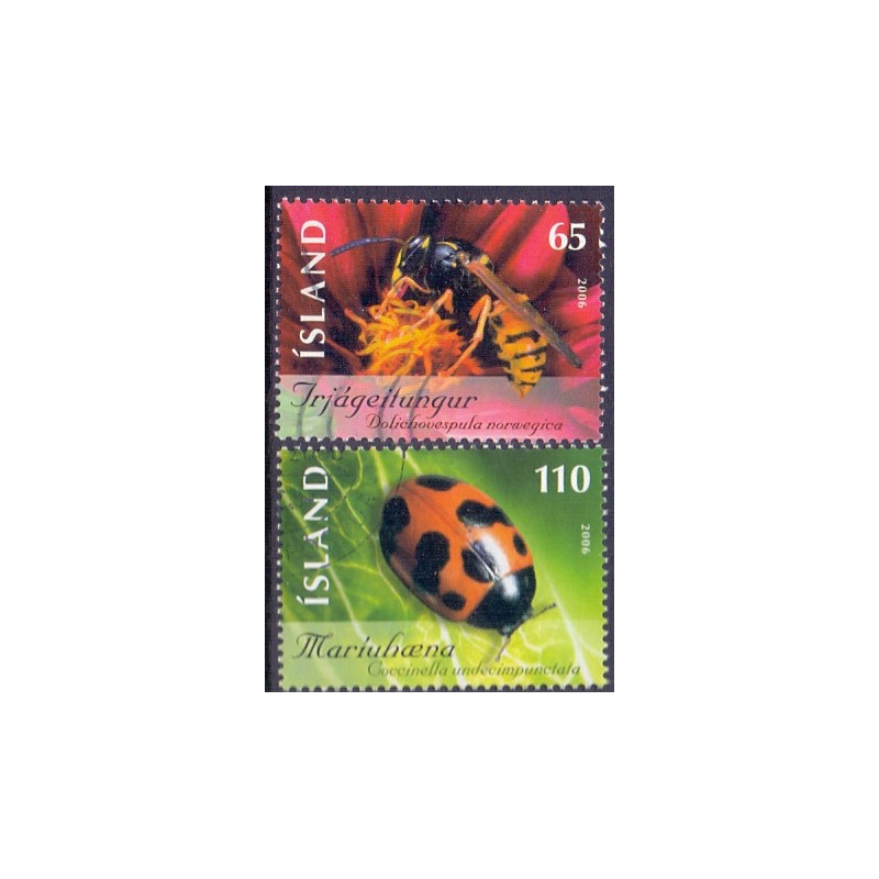 Island. 2006. Indsekter III. AFA nr. 1126-27 **       stemplet FDC