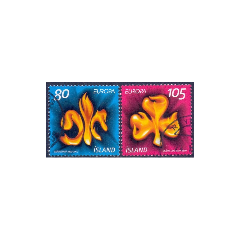 Island. 2007. Europamærker. AFA nr. 1146-47  ** stemplet FDC