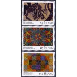 Island. 2008. Islandsk broderi. AFA nr. 1172-74 **     stemplet FDC
