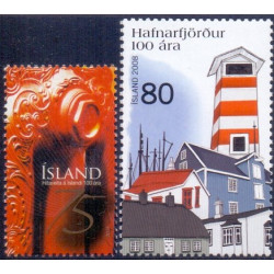 Island. 2008. Fjernvarme og Hafnafjördur. AFA nr. 1184-85 **     stemplet FDC