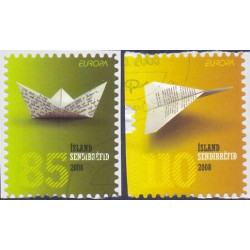 Island. 2008. Europamærker, fra hæfter. AFA nr. 1186E-87E **     stemplet FDC