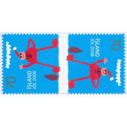 Island. 2008. Julefrimærke, i tête-bêche parstykke. AFA nr. 1196E **    stemplet FDC