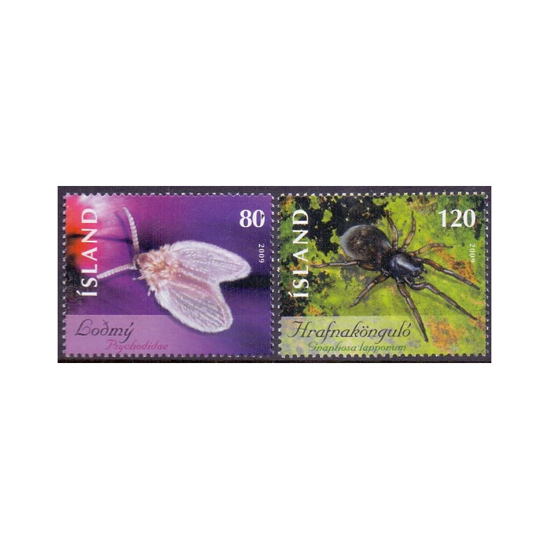 Island. 2009. Insekter og edderkopper V AFA nr. 1200-01 **    stemplet FDC