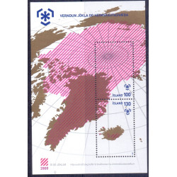 Island. 2009. Gletchere og polarområder, miniark. AFA nr. 1204 **    stemplet FDC