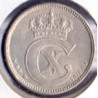 25 Øre. Chr. X. 1918 i en middelgod kvalitet for type og årstal.