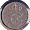25 Øre. Chr. X. 1921 i en middelgod kvalitet for type og årstal.