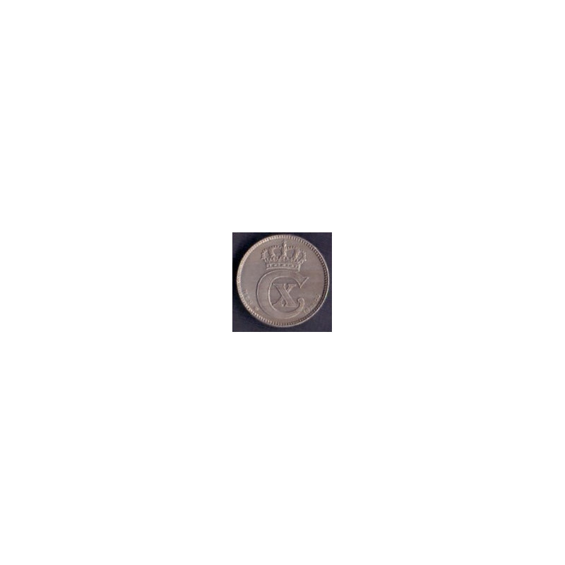 25 Øre. Chr. X. 1922 i en middelgod kvalitet for type og årstal.
