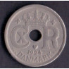 25 Øre. Chr. X. 1924 i en middelgod kvalitet for type og årstal.