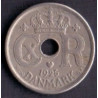 25 Øre. Chr. X. 1925 i en middelgod kvalitet for type og årstal.