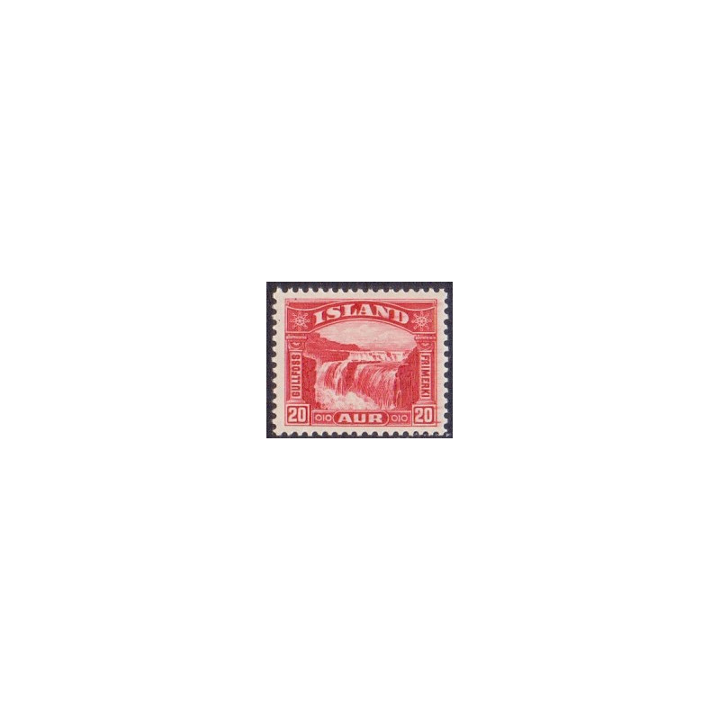 Island. 1931-32. Gullfoss 20 Aur. AFA nr. 151  **  postfrisk st. stemplet FDC