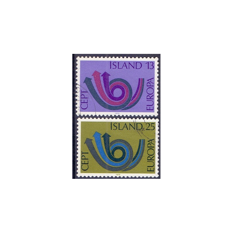 Island. 1973. Europamærker / CEPT. AFA nr. 472-73 ** postfrisk st. stemplet FDC