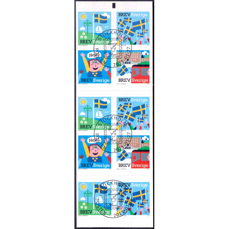 Sverige 2011. Hilsenfrimærker. AFA nr. 2741-44 postfrisk hæfte stemplet  hæfte FDC parstykkke
