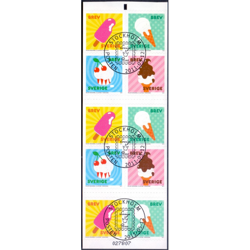 Sverige 2011. Hilsenfrimærker Is.  AFA nr. 2773-76 postfrisk hæfte stemplet  hæfte FDC parstykkke