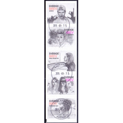 Sverige 2015. Svensk popexport. AFA nr. 2997-3001 postfrisk   stemplet  hæfte FDC parstykkke