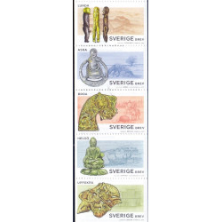 Sverige 2015. Vikingetiden. AFA nr. 3005-09 postfrisk  stemplet  hæfte FDC parstykkke