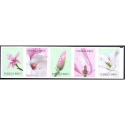Sverige 2015. Magnolier. AFA nr. 3020-25 postfrisk  stemplet  hæfte FDC parstykkke