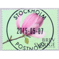 Sverige 2015. Magnolier. AFA nr. 3020-25 postfrisk  stemplet  hæfte FDC parstykkke