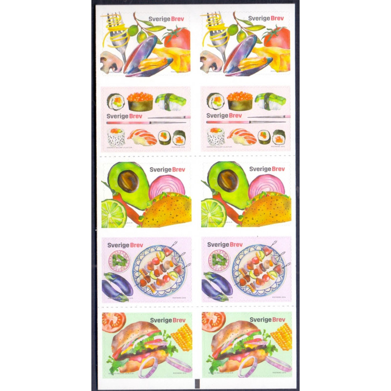 Sverige 2016. Mad i Sverige. AFA nr. 3074-78 **              , stemplet FDC