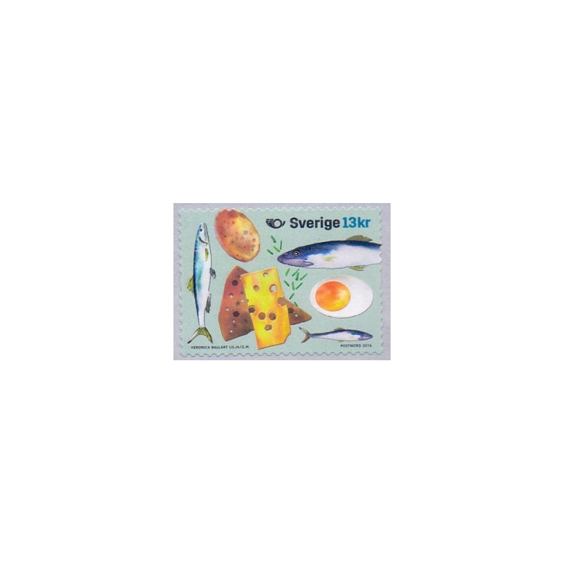 Sverige 2016. Mad i Sverige. AFA nr. 3074-78 **              , stemplet FDC