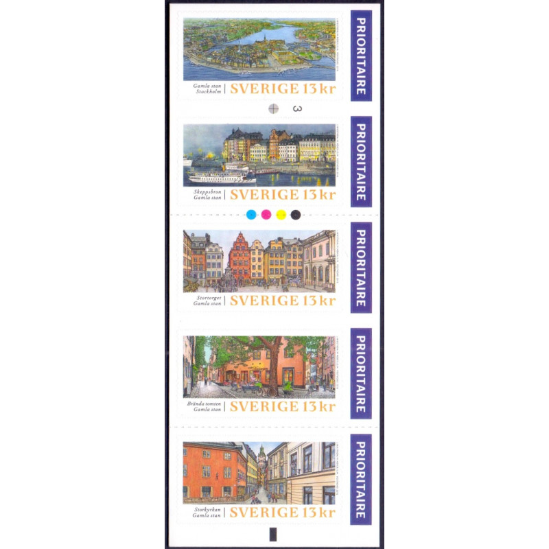 Sverige 2016. Gamla stan. AFA nr. 3080-84 **            , stemplet FDC