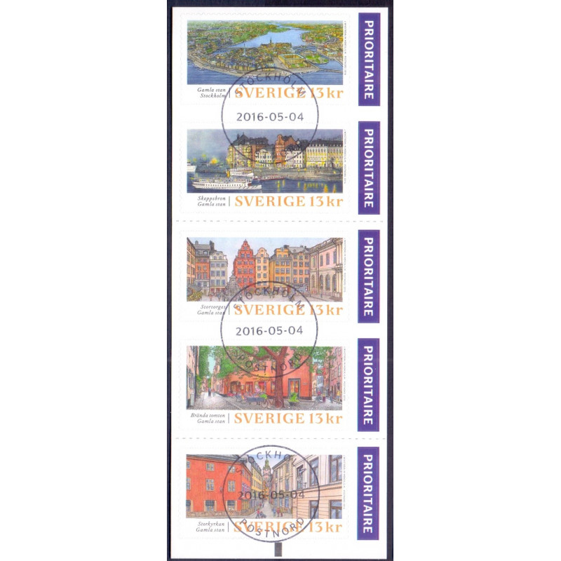 Sverige 2016. Gamla stan. AFA nr. 3080-84 **            , stemplet FDC