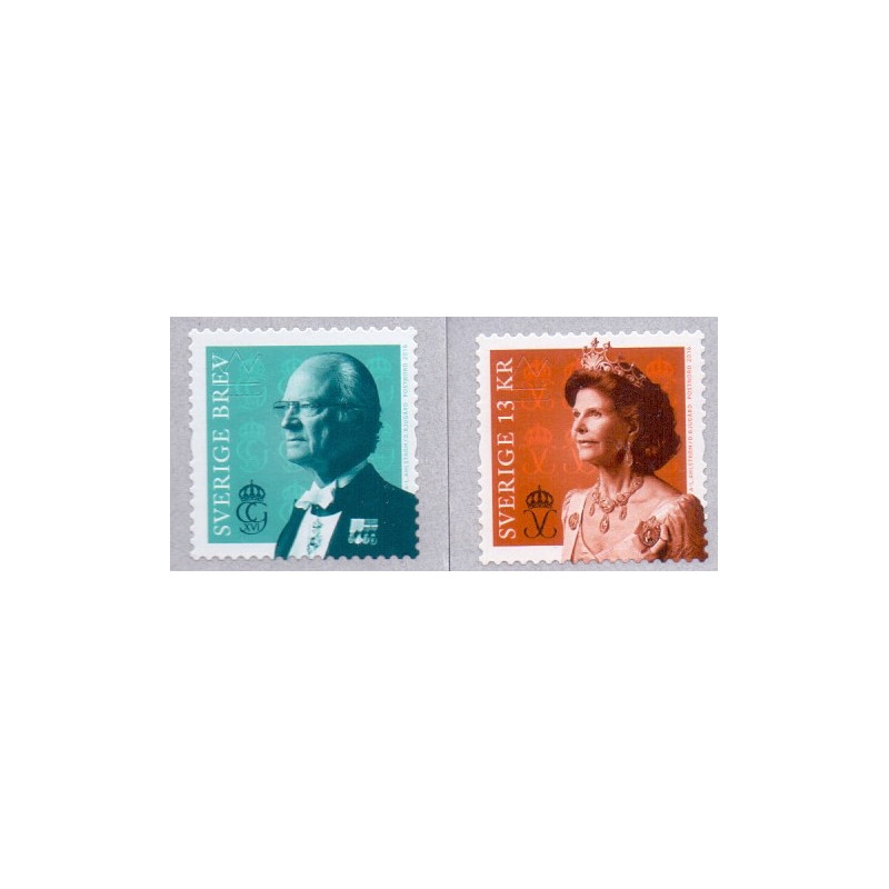 Sverige 2016. Kong Gustav og Dr. Silvia. AFA nr. 3094-95 **        , stemplet FDC