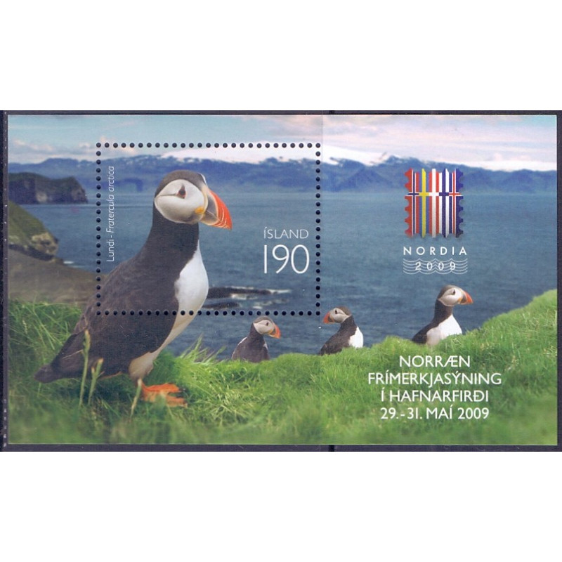Island. 2009. Nordia, miniark. AFA nr. 1225 **    stemplet FDC