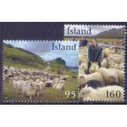 Island. 2009. Indsamling af får. AFA nr. 1226-27 **    stemplet FDC