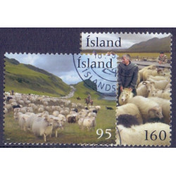 Island. 2009. Indsamling af får. AFA nr. 1226-27 **    stemplet FDC