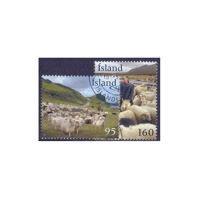 Island. 2009. Indsamling af får. AFA nr. 1226-27 **    stemplet FDC