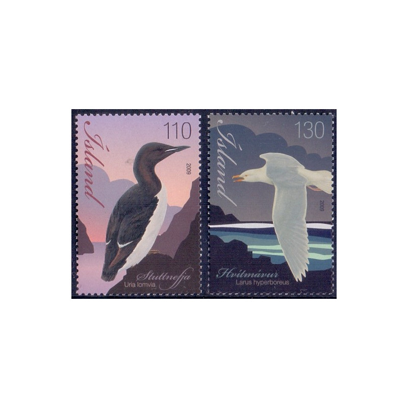 Island. 2009. Fugle. AFA nr. 1231-32 **    stemplet FDC