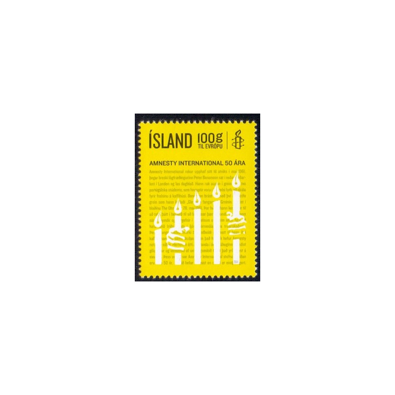 Island. 2011. Amnesty International. AFA nr. 1309 **     stemplet FDC