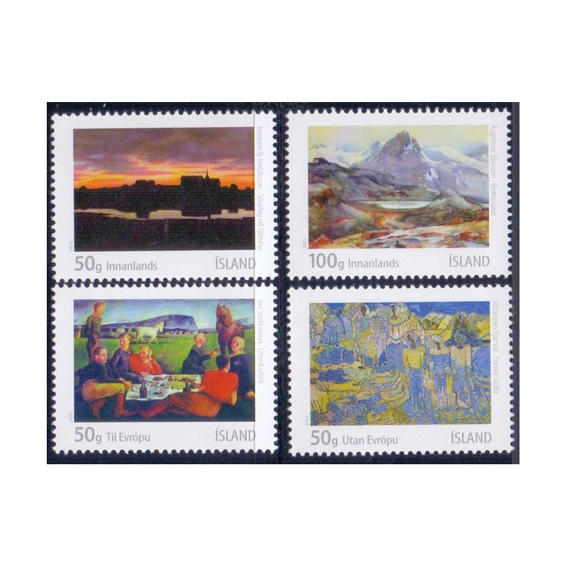 Island. 2011. Islandsk billedkunst II. AFA nr. 1314-17 **     stemplet FDC