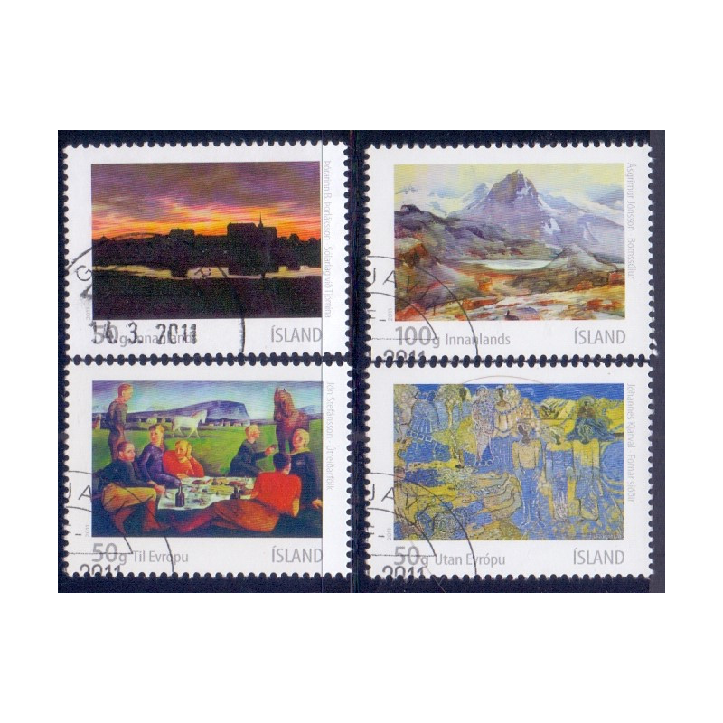 Island. 2011. Islandsk billedkunst II. AFA nr. 1314-17 **     stemplet FDC