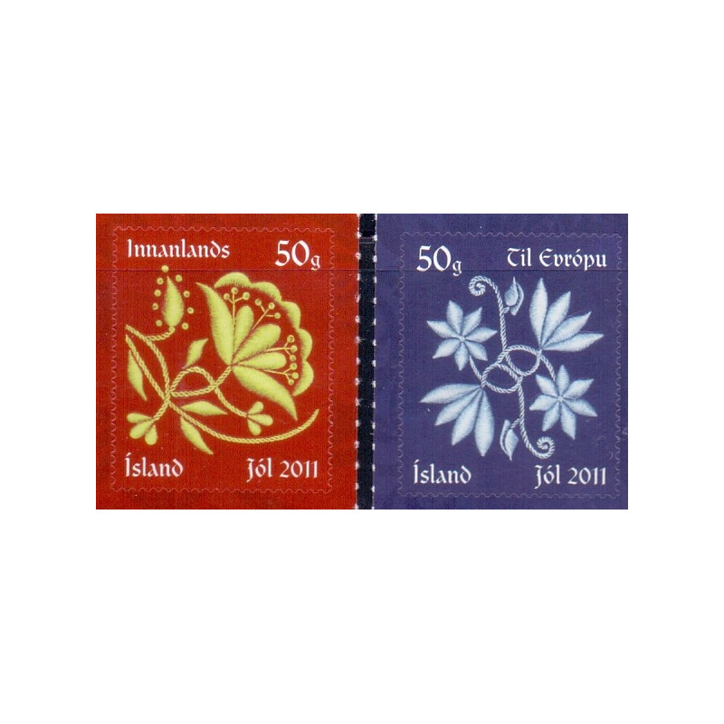 Island. 2011. Julefrimærker. AFA nr. 1318-19 **     stemplet FDC