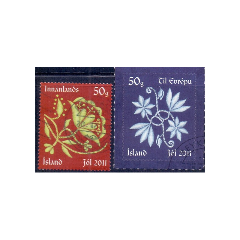Island. 2011. Julefrimærker. AFA nr. 1318-19 **     stemplet FDC