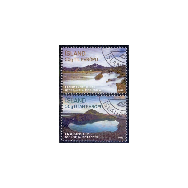 Island. 2012. Turistmærker I. AFA nr 1324-25 **     stemplet FDC