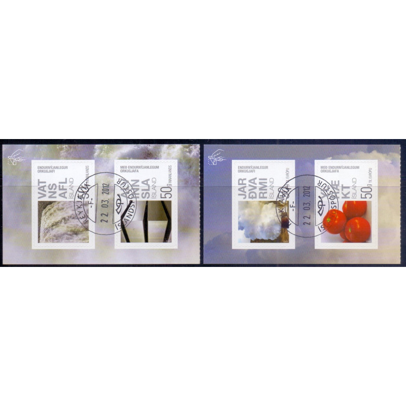 Island. 2012. Grøn energi. AFA nr 1330-33 **     stemplet FDC