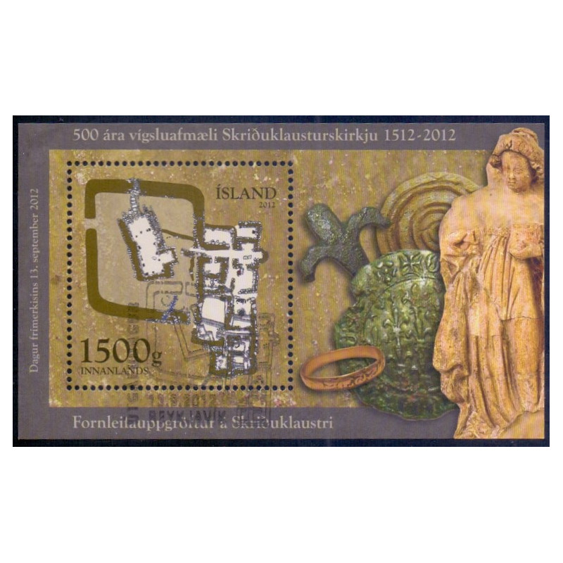 Island. 2012. Frimærkets Dag, miniark. AFA nr. 1348 **     stemplet FDC