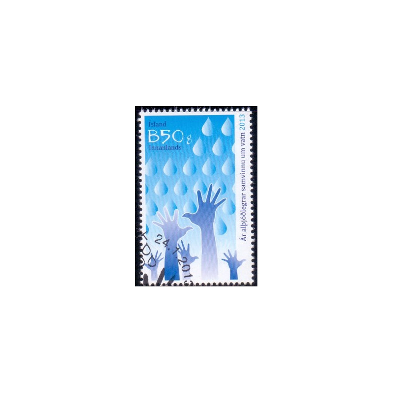 Island. 2013. Året for Vandsamarbejde. AFA nr. 1359 **     stemplet FDC