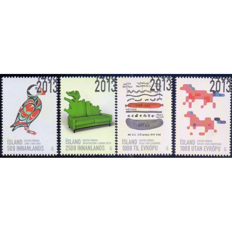Island. 2013. Islandsk design. AFA nr. 1360-63 **     stemplet FDC