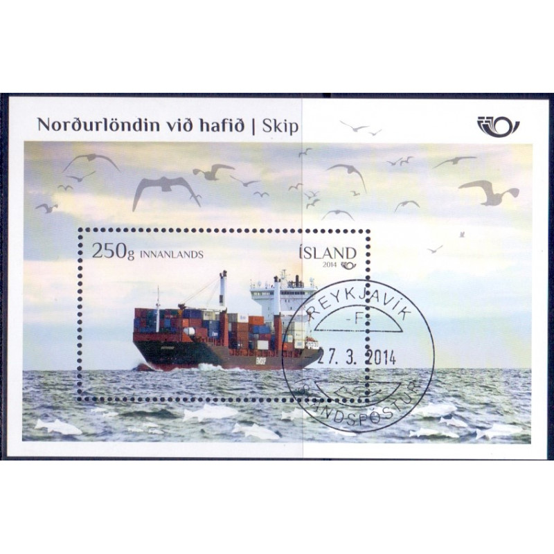 Island. 2014. Norden ved havet III, miniark. AFA  nr. 1404 **     stemplet FDC