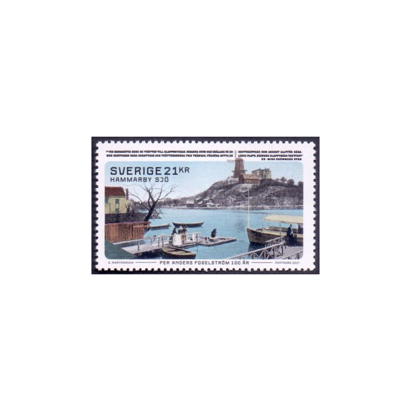 Sverige 2017. Per Anders Fogelström AFA nr. 3146 **   , stemplet FDC, (o)
