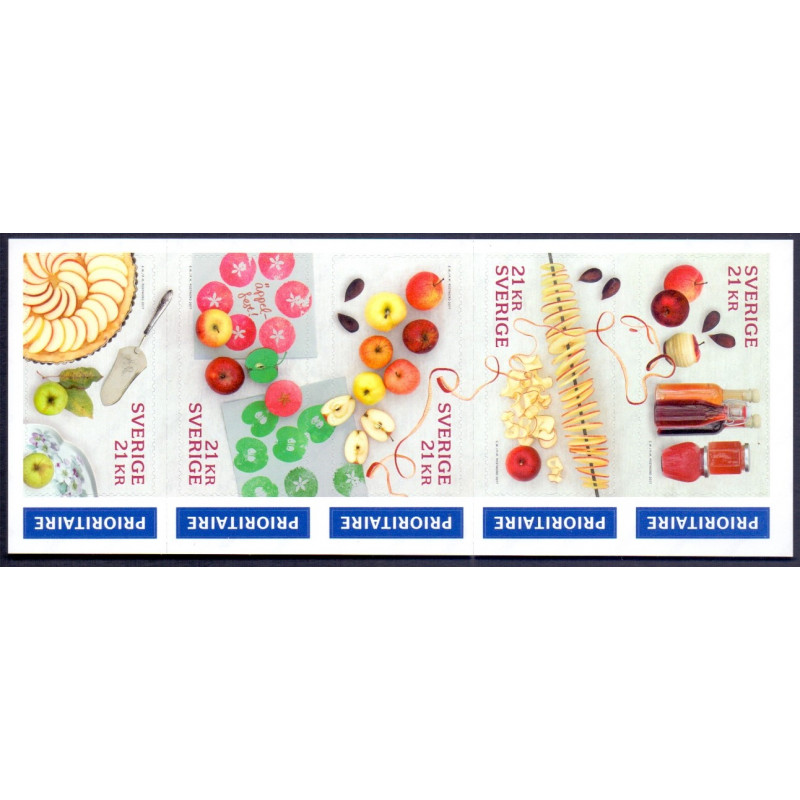 Sverige 2017. Æblefest AFA nr. 3151-55 **  , stemplet FDC, (o)