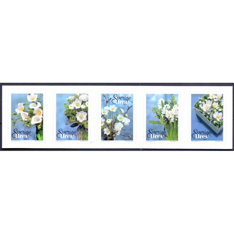 Sverige 2017. Vinterblomster. AFA nr. 3165-69 **  , stemplet FDC, (o)