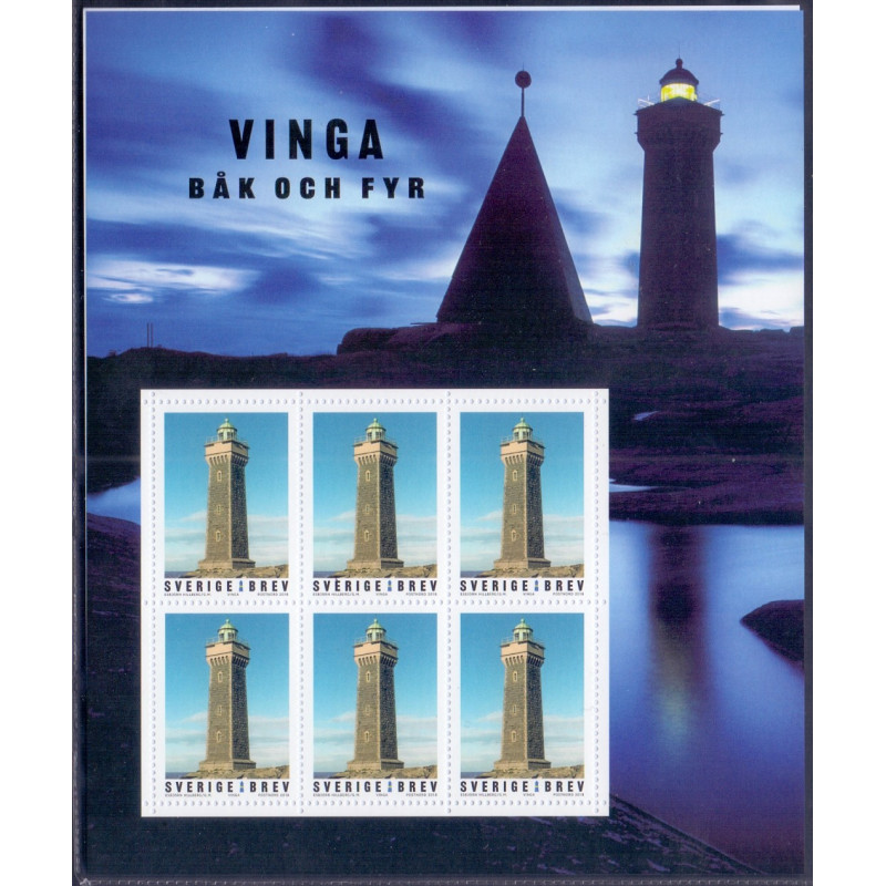 Sverige 2018. Fyrtårne, i miniark. AFA nr. 3180A **  , stemplet FDC, (o)