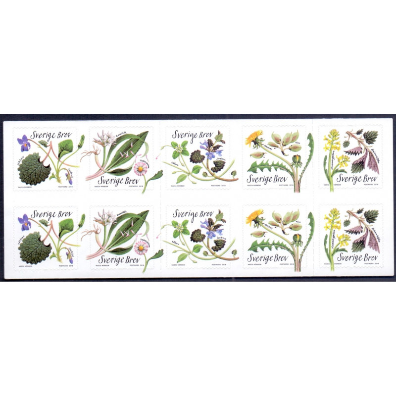 Sverige 2018. Naturens spisekammer. AFA nr. 3189-93 **  , stemplet FDC, (o)
