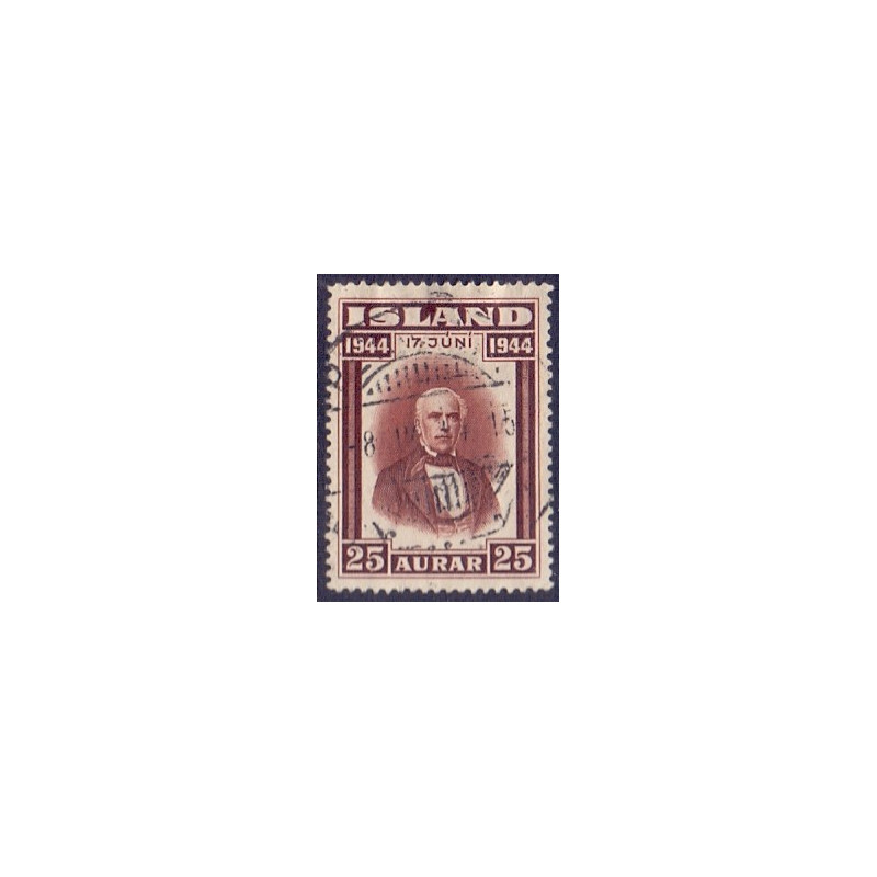 Island. 1944. Island republik. AFA nr. 232-37 **  postfrisk st. stemplet FDC