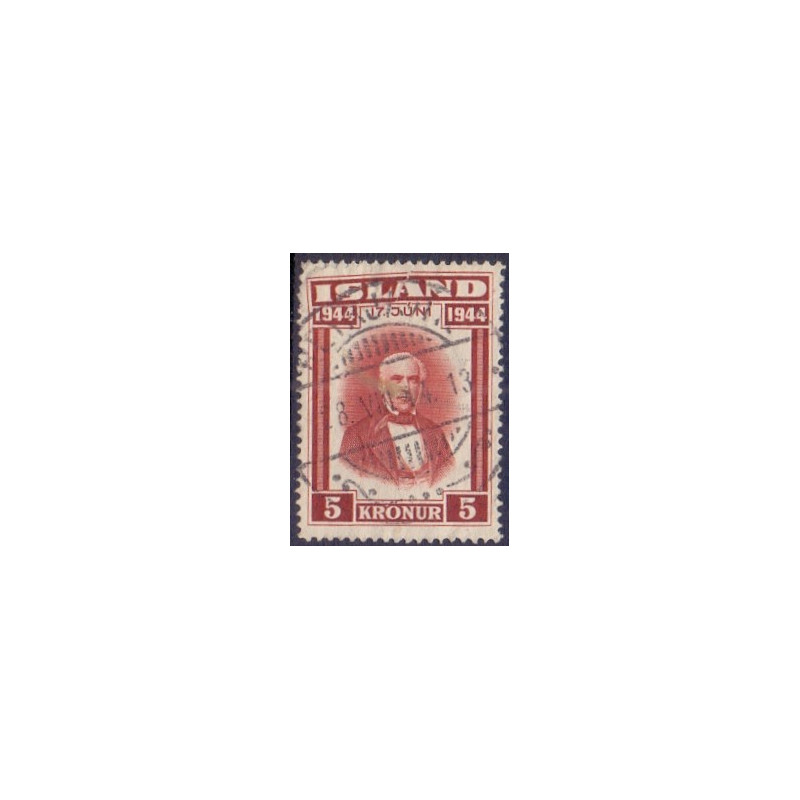 Island. 1944. Island republik. AFA nr. 232-37 **  postfrisk st. stemplet FDC